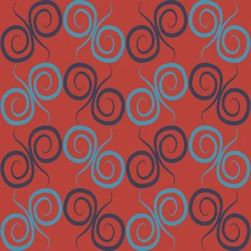 Seamless texture, pattern on a square background - colored curls. Abstraction イラスト素材