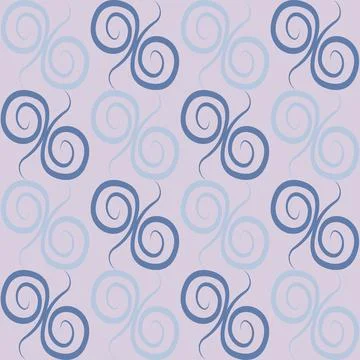Seamless texture, pattern on a square background - colored curls. Abstraction Illustrazione stock