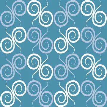 Seamless texture, pattern on a square background - colored curls. Abstraction Stock Illustration
