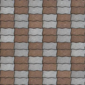 Seamless Texture of Pavement as Wavy Parallelogram Stock Illustration