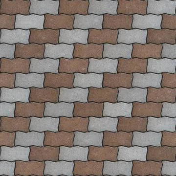 Seamless Texture of Pavement as Wavy Parallelogram Stock Illustration