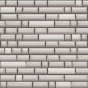 Seamless texture placing grey stone wall Stock Illustration