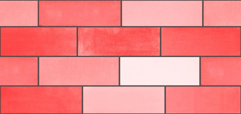 A seamless texture from red ceramic bricks made in a wall Stock Photos