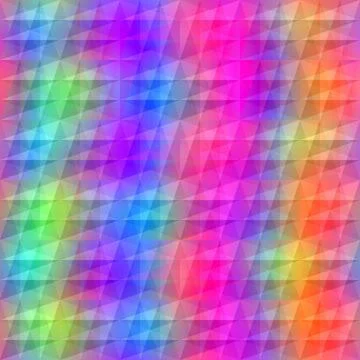 Seamless texture of repeating transparent triangle shapes in bright colors... Stock Photos