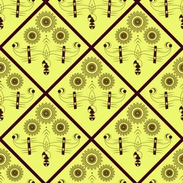 Seamless texture with rhombuses Stock Illustration