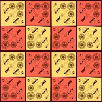 Seamless texture with rhombuses Stock Illustration