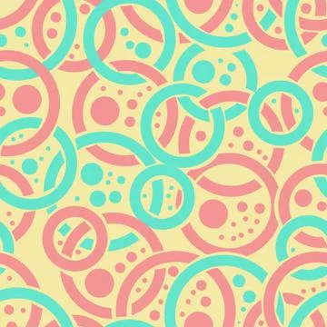 Seamless texture with rings. Abstract background Stock Illustration