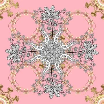 Seamless texture for sketchs, textile, wrapping. Vector damask seamless pattern 스톡 일러스트