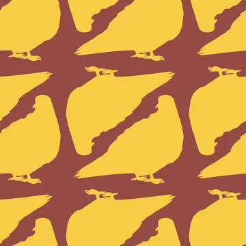 The seamless texture on the square background - pigeons. Silhouette Bird Stock Illustration