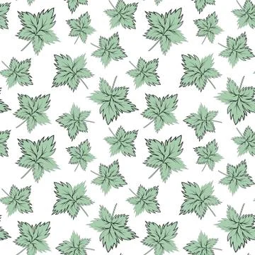 Seamless texture, square, pattern - autumn waltz. Falling leaves of different Stock Illustration