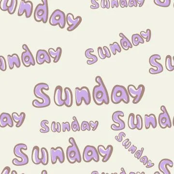 Seamless Texture Sunday Stock Illustration