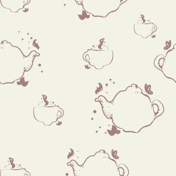 Seamless Texture Tea Days Stock Illustration