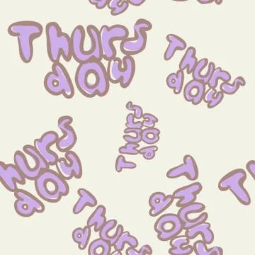 Seamless Texture Thursday Stock Illustration