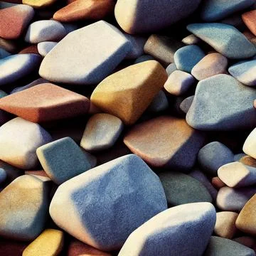 Seamless texture of tiled stones, realistic. Digital illustration イラスト素材