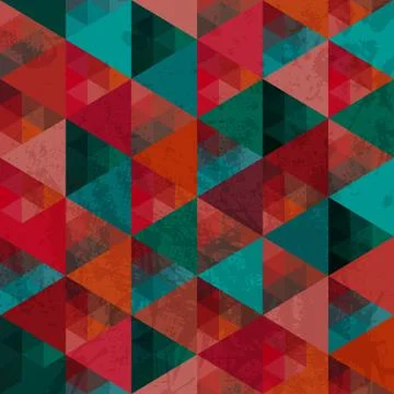 Seamless texture with triangles, mosaic endless pattern. that square design h Stock Illustration