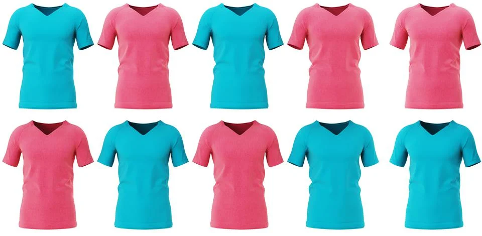 Seamless texture of two colored T-shirts. Birch color and fuchsia color. An Stock Illustration