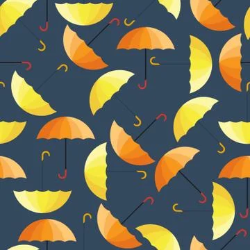 Seamless texture of umbrellas Stock Illustration