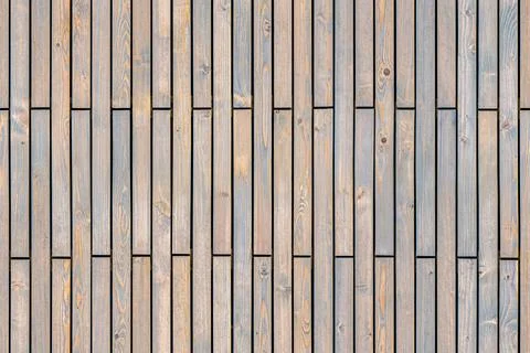 Seamless texture of wainscoting with greytoned pine timber planks for background Stock Photos