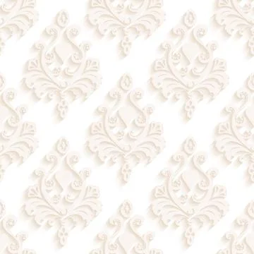 Seamless Texture wallpapers in the style of Baroque . Background of gray and Stock Illustration