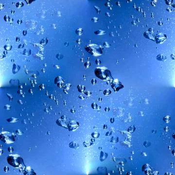 Seamless texture of water with bubbles and drops Illustrazione stock