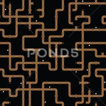 Seamless texture - water pipe Stock Illustration