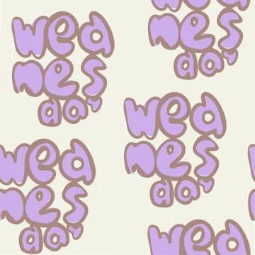 Seamless Texture Wednesday Stock Illustration