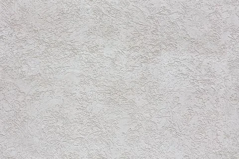 Seamless texture of white bark beetle mineral plaster finish Stock Photos