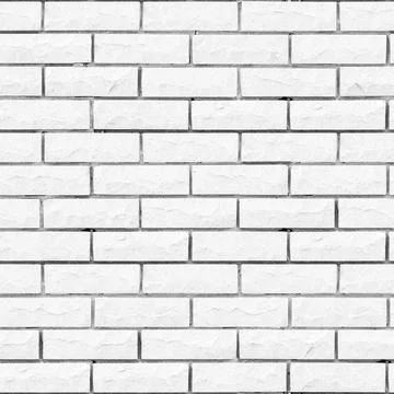 Seamless texture White Brick with gnawed and chipped surfaces. Tiling clean f Foto stock