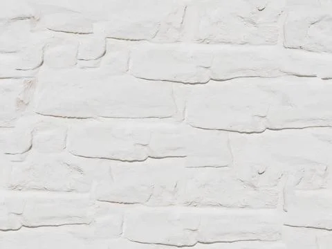 Seamless texture of white brick wall Stock Photos