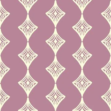 Seamless textured diamond geometric pattern with vintage hand drawn block pri イラスト素材
