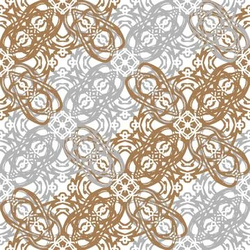 Seamless textured lace pattern in doodle style, hand drawn vector illustratio 스톡 일러스트