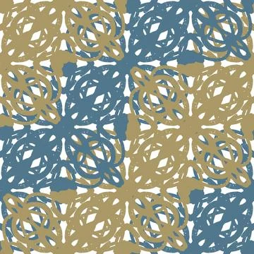 Seamless textured lace pattern in doodle style, hand drawn vector illustratio Stockillustratie