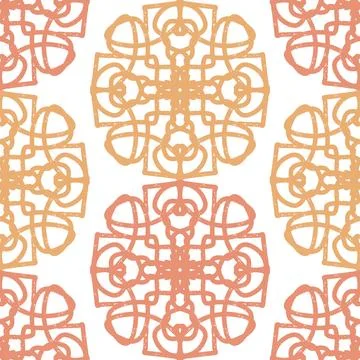 Seamless textured lace pattern in doodle style, hand drawn vector illustratio Illustrazione stock