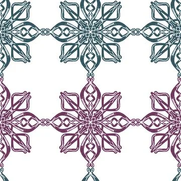Seamless textured lace pattern in doodle style, hand drawn vector illustratio Stockillustratie