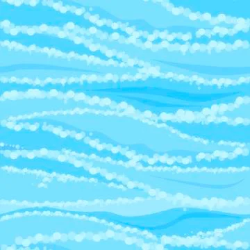 Seamless textured pattern of sea or river water. Stock Illustration
