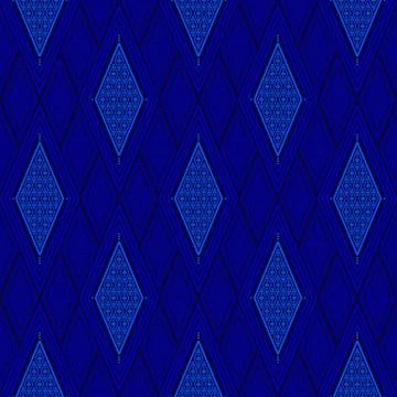 Seamless Thai pattern, blue and white modern shape for design, porcelain, cer 스톡 일러스트