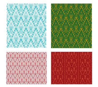 Seamless Thai tribal pattern in vector Stock Illustration