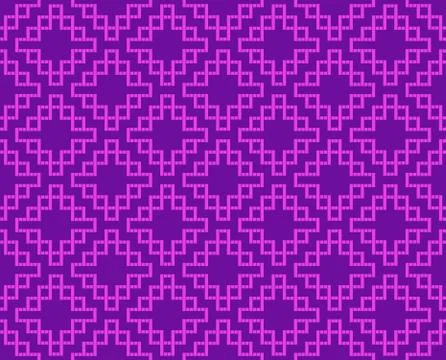 Seamless Thai weave pattern in geometric style Stock Illustration