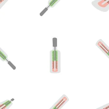 Seamless thermometers pattern colored Иллюстрация