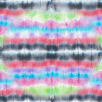 Seamless Tie and Dye Texture. Ethnic Print. Flowers Psychedelic Design. Mulic Stock Illustration