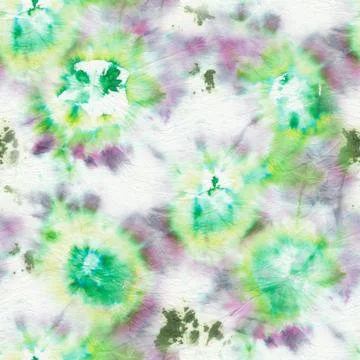Seamless Tie and Dye Texture. Ethnic Pattern. Floral Bohemian Pattern. Mulico Stock Illustration