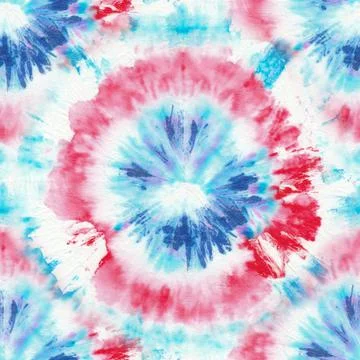 Seamless Tie and Dye Texture. Ethnic Texture. Floral Bohemian Prints. Mulicol Stock Illustration