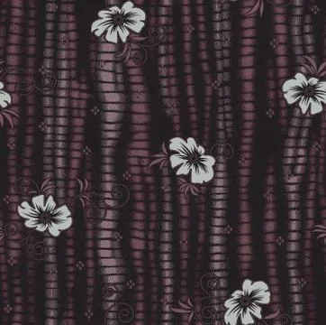 Seamless tie dye pattern with flower Stock Illustration