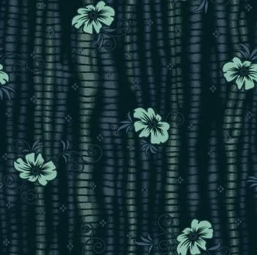 Seamless tie dye pattern with flower Stock Illustration