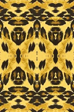 Seamless tiger fabric Stock Illustration