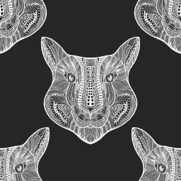 Seamless Tiger pattern Stock Illustration