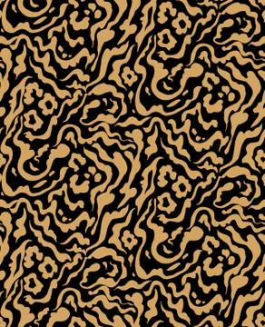 Seamless tiger skin pattern with brown background Stock Illustration
