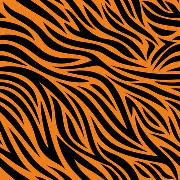 A seamless tiger stripes background vector illustration Stock Illustration