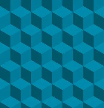 Seamless tilable isometric cube pattern Stock Illustration