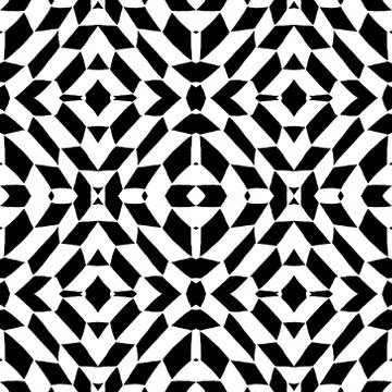Seamless tile with a black and white pattern. Vector illustration. Hand drawing Stock Illustration